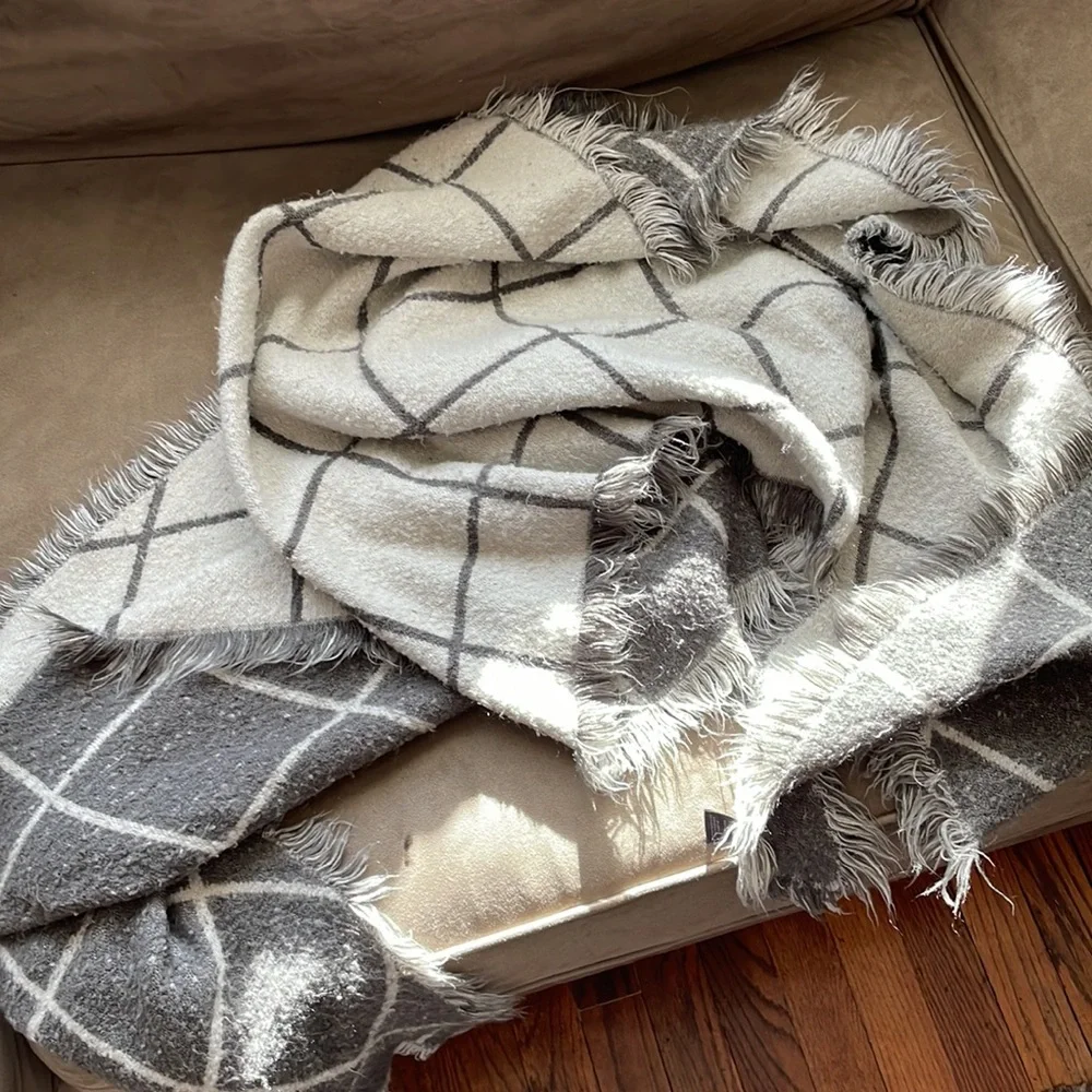 Ann Taylor Window pane blanket scarf